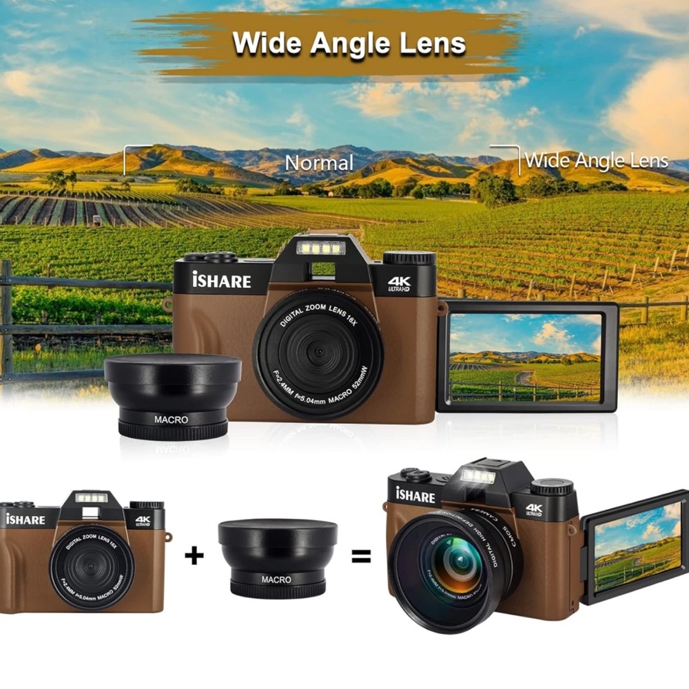 iShare 4K digital camera | 48mp fHD video | WiFi | 3” inch screen - Picture 7 of 9